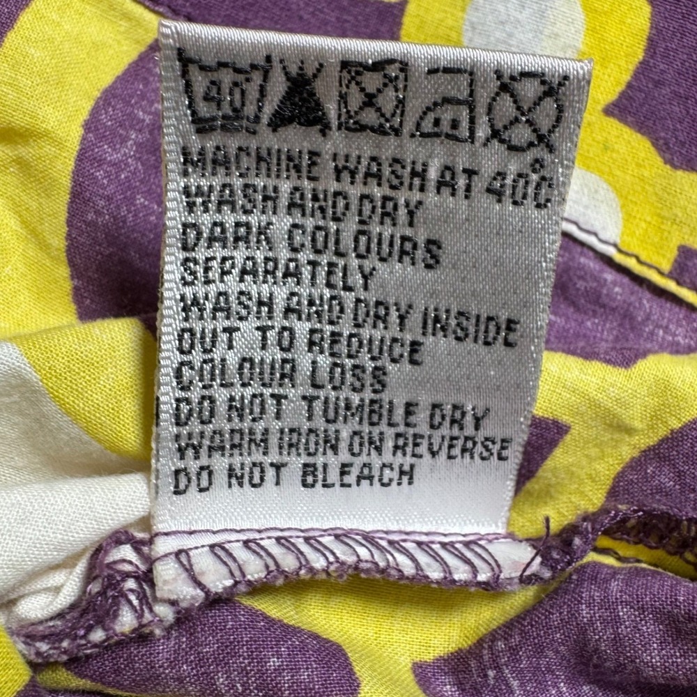 Boden Womens Floral Rickrack Trim Cotton Tunic Dress Purple Yellow WA222 Size 10 - Picture 6 of 9